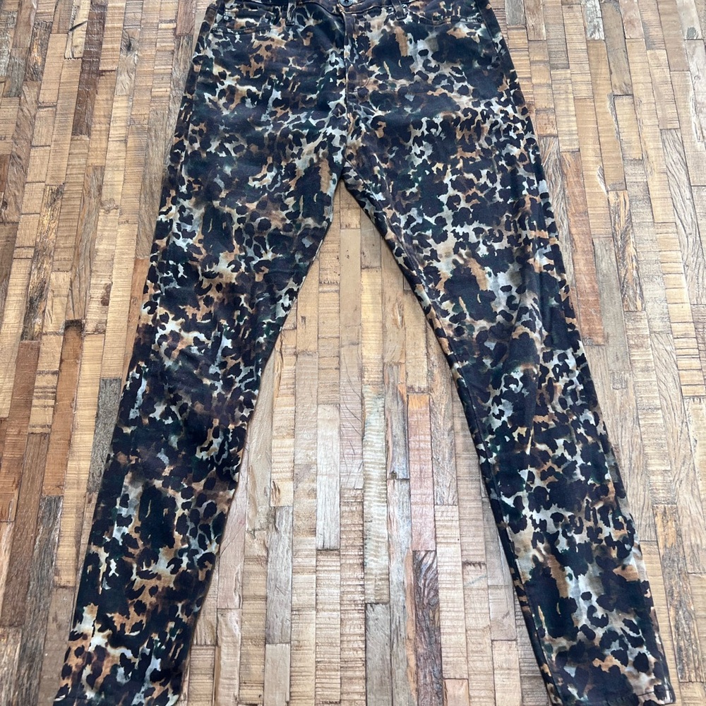 AG Adriano Goldschmied Leopard Print Skinny Jeans